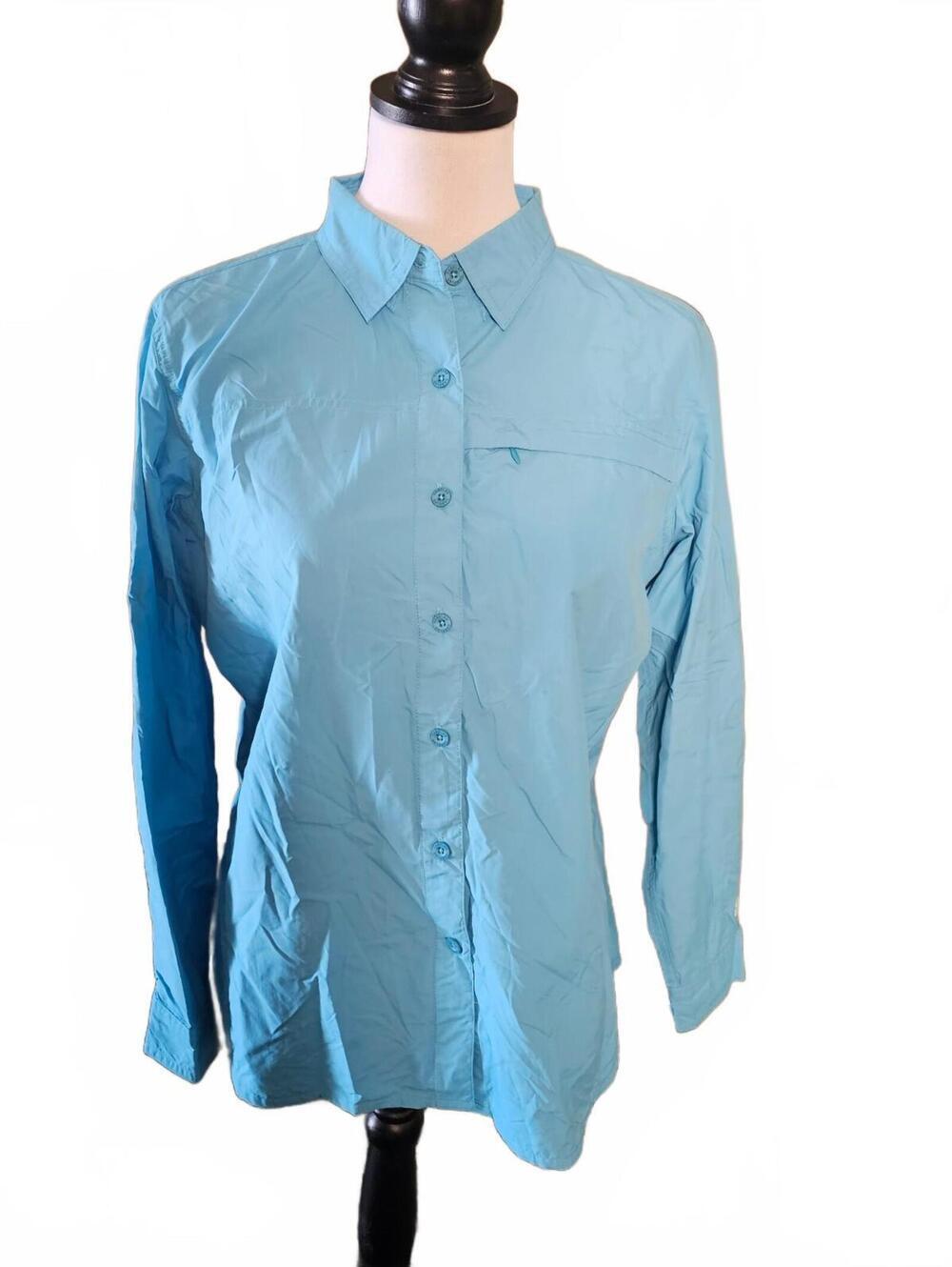 Cabela's Long Sleeve Button-Up Shirt Medium Blue